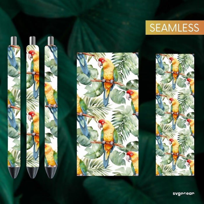Watercolor Summer Pen Wraps Sublimation Bundle - svgocean