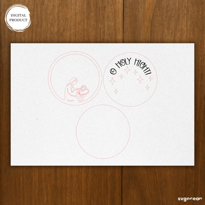 Nativity Scene Door Signs SVG Bundle - Svg Ocean