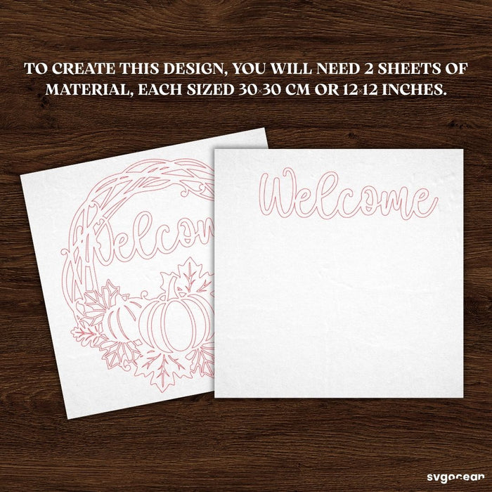 Welcome Fall Door Sign SVG Bundle - Svg Ocean