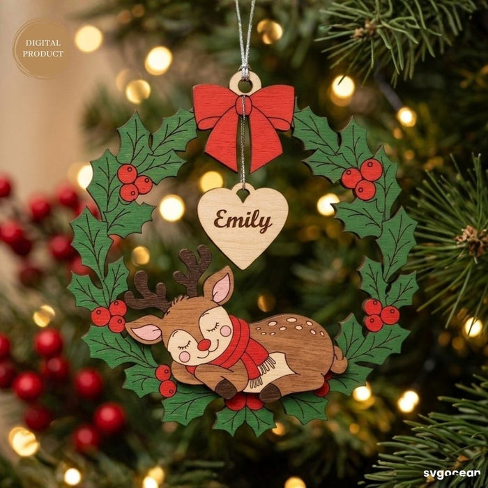 Personalized Christmas Ornaments SVG Bundle - Svg Ocean