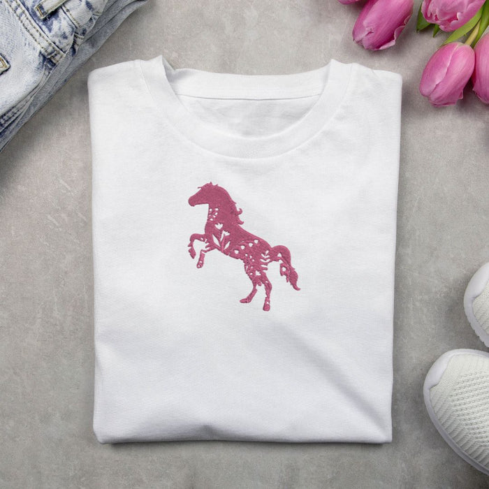 Floral Horse for Machine Embroidery - Svg Ocean