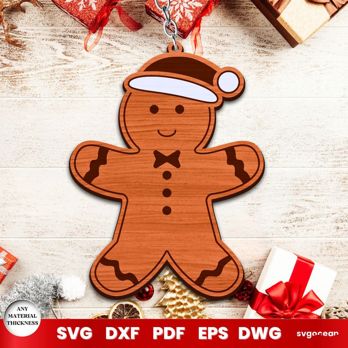 Gingerbread Man Christmas Ornaments - Svg Ocean