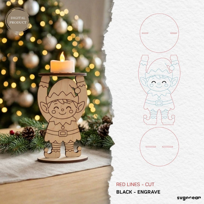 Christmas Character Candle Holders SVG Bundle - Svg Ocean