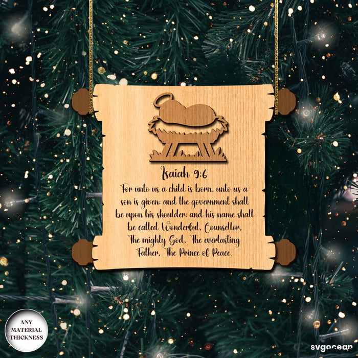 Nativity Scroll Ornaments SVG Bundle - Svg Ocean