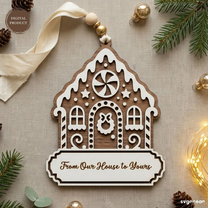 Gingerbread Houses Ornament SVG Bundle - Svg Ocean