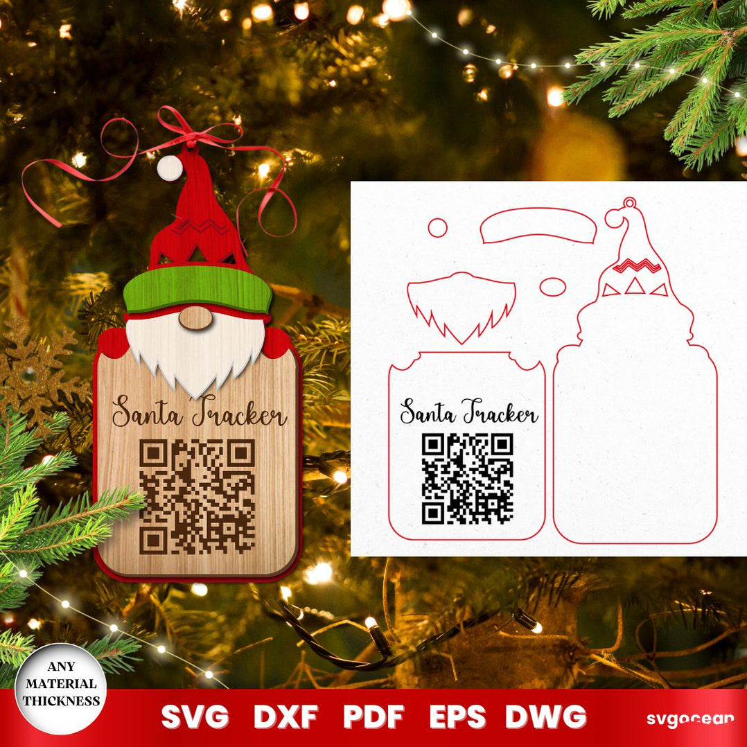 Christmas Santa Tracker Laser Cut - Svg Ocean — svgocean