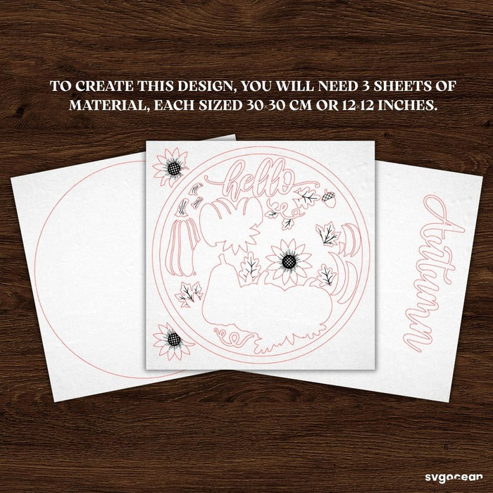Fall Door Hanger Laser Cut Bundle - Svg Ocean