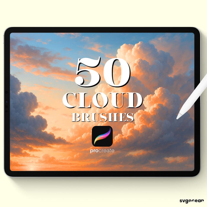 Cloud Procreate Brushes - Svg Ocean