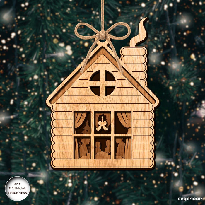 Christmas House Shadow Box SVG Bundle - Svg Ocean