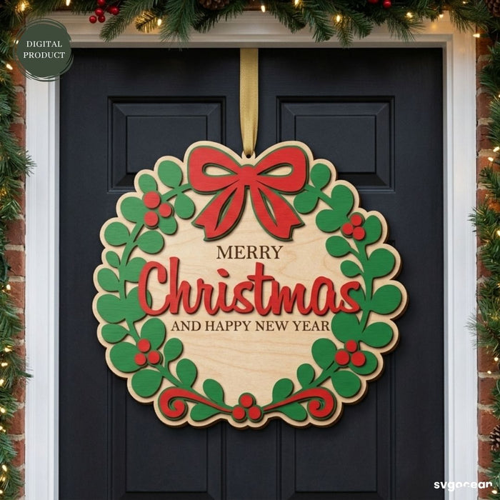 Christmas Door Sign Svg Bundle - Svg Ocean