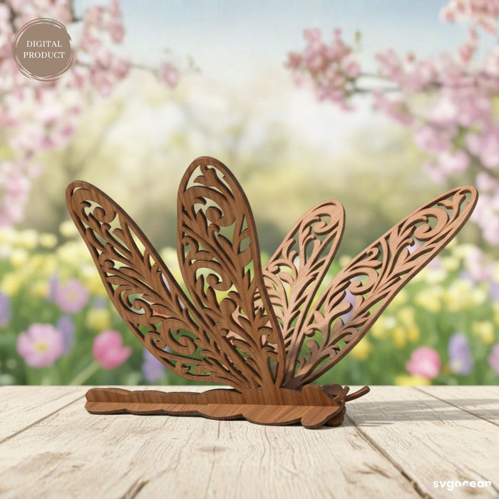3D Dragonflies Laser Cut Bundle - Svg  Ocean