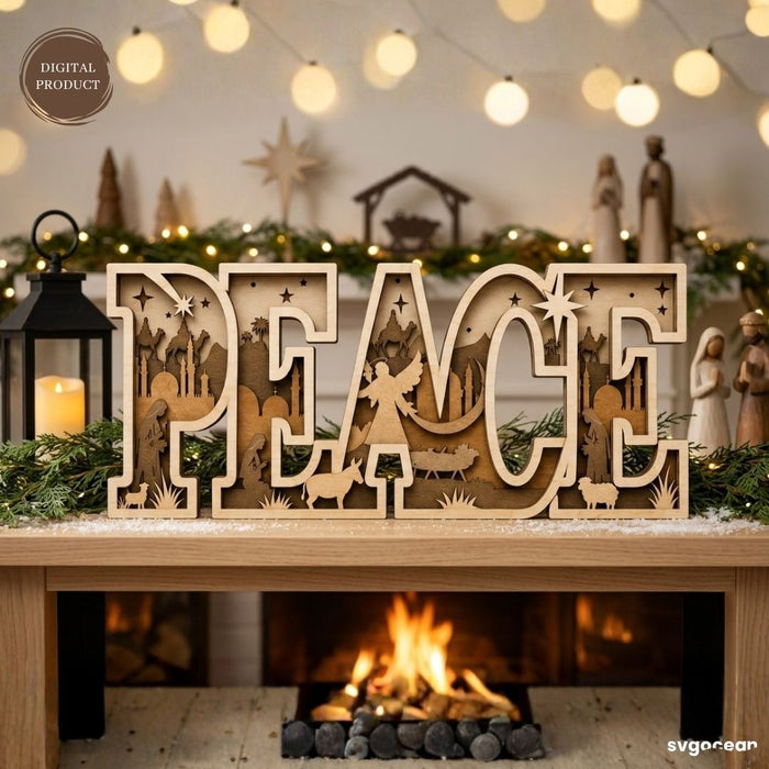 3D Nativity Word Stands SVG Bundle - Svg Ocean