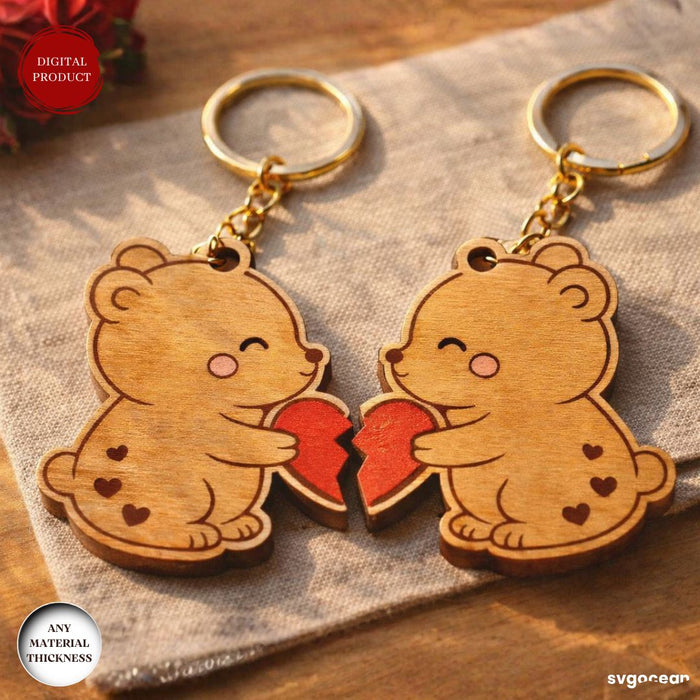 Animals Couple Keychain SVG Bundle - Svg Ocean