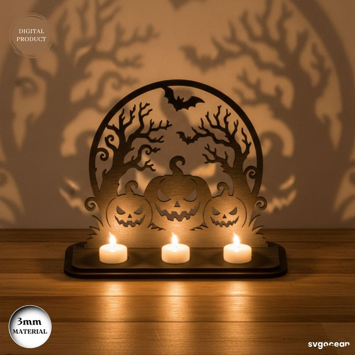 Halloween Candle Holder SVG Bundle - Svg Ocean