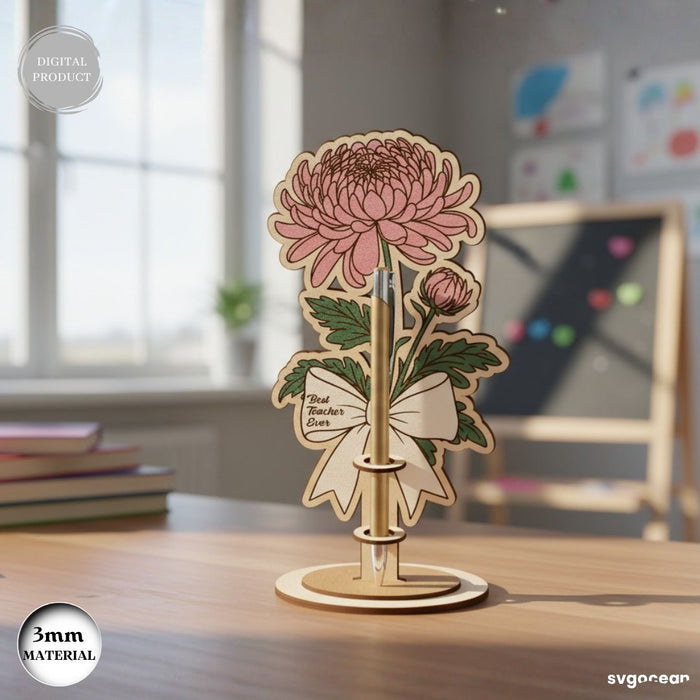 Flowers Pen Holder Laser Cut Bundle - Svg Ocean