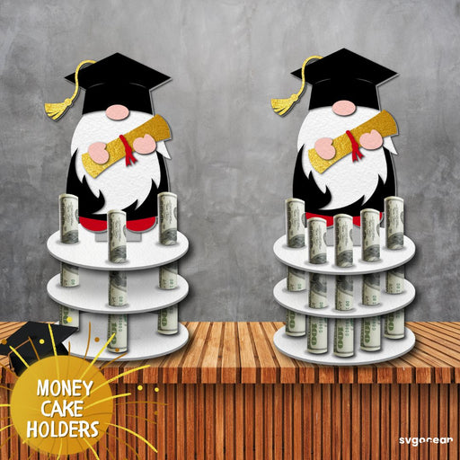Graduation Money Cake Gnome - Svg Ocean