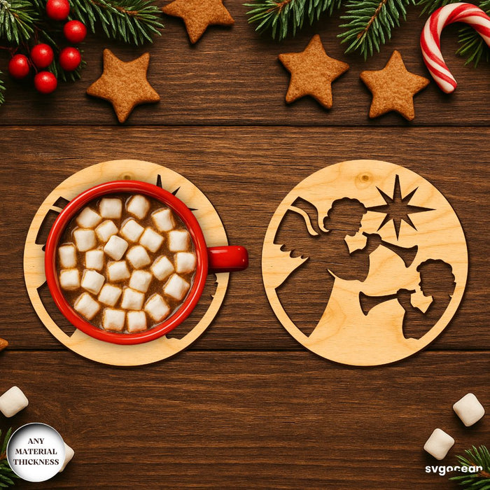 Nativity Coffee Coasters SVG Bundle - Svg Ocean