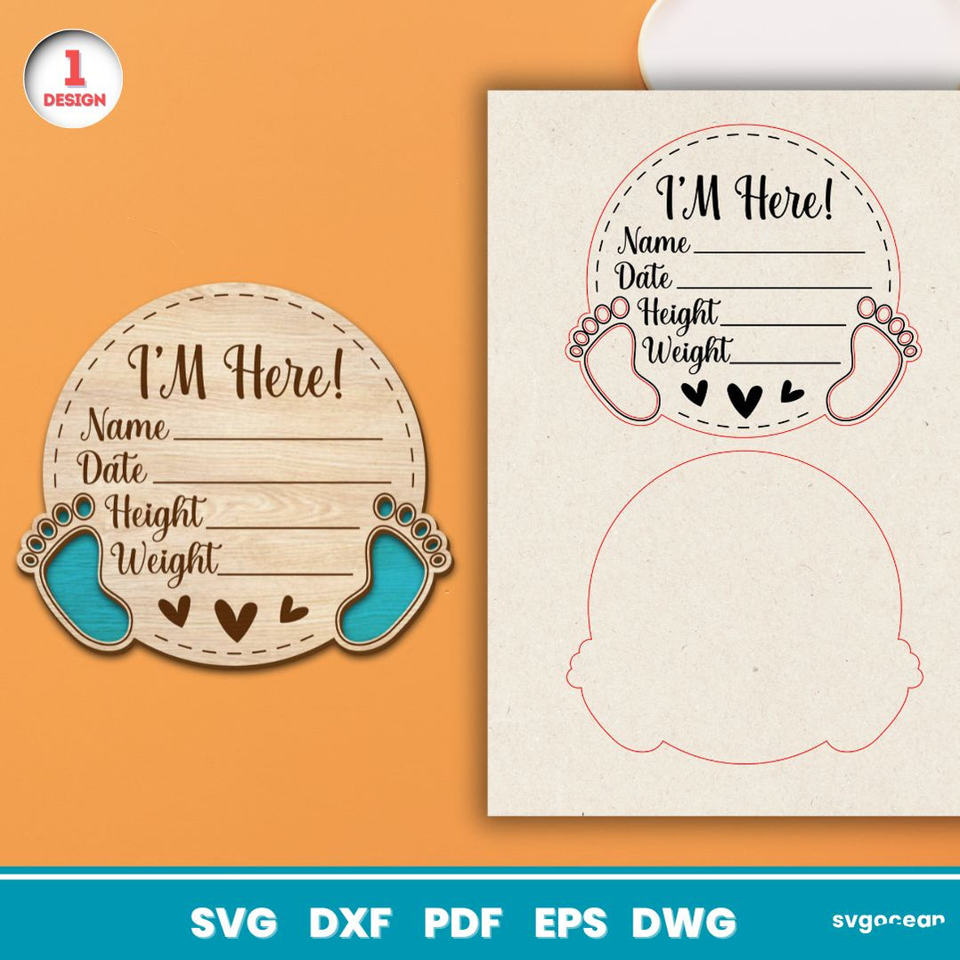 Baby Milestone Cards Laser Cut Bundle - Svg Ocean — svgocean