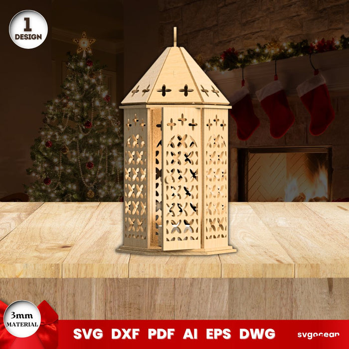 Christmas Lanterns Laser Cut Bundle - Svg Ocean