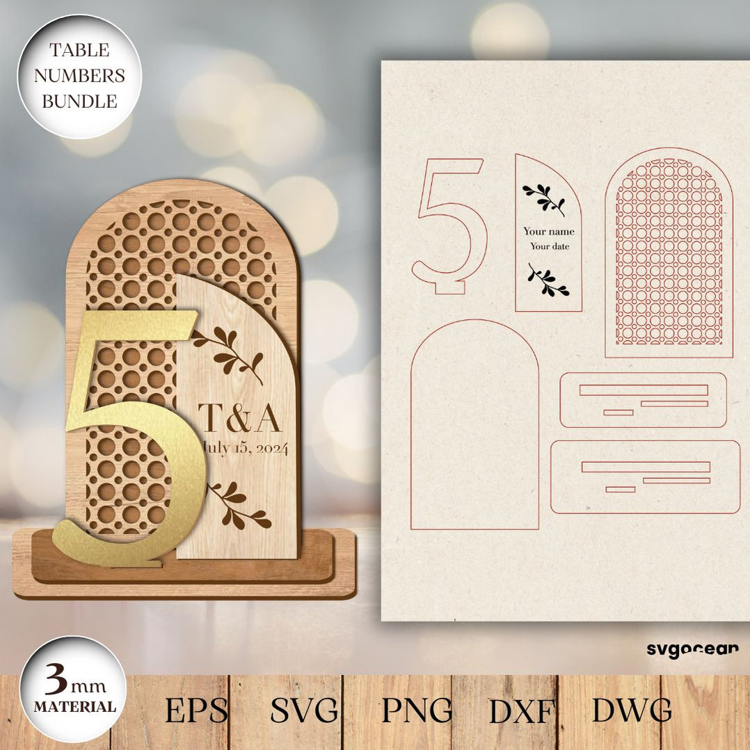 Rattan Wedding Table Numbers SVG - Svg Ocean — svgocean