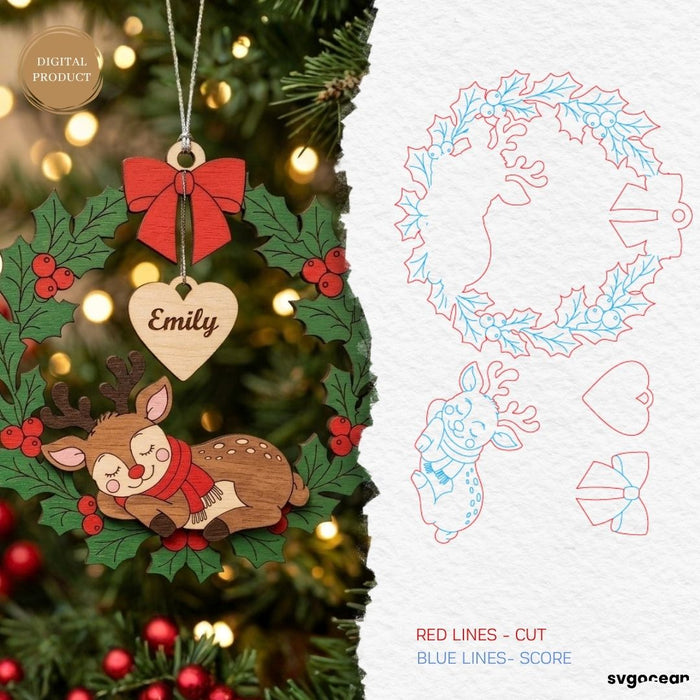 Personalized Christmas Ornaments SVG Bundle - Svg Ocean