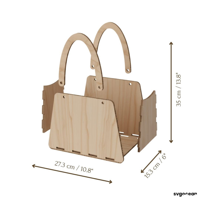 3D Flower Basket Laser Cut Bundle - Svg Ocean