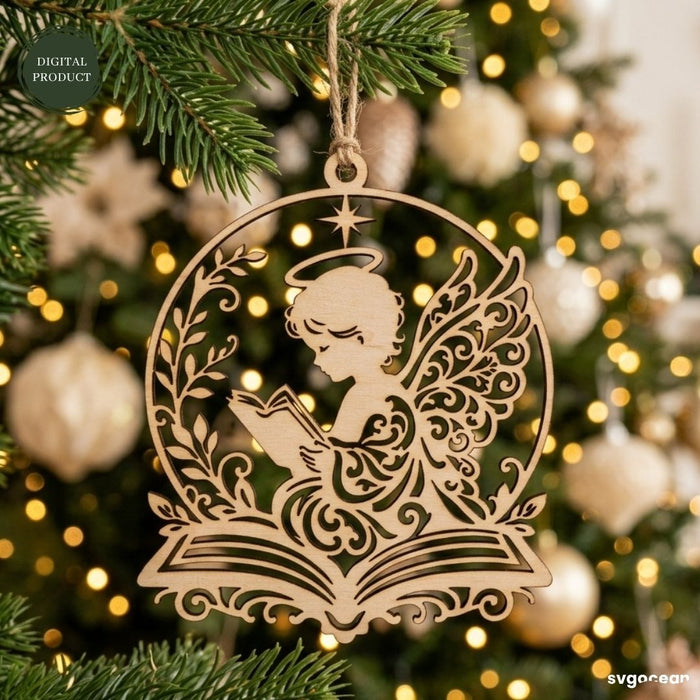 Angel Christmas Ornament SVG Bundle - Svg Ocean