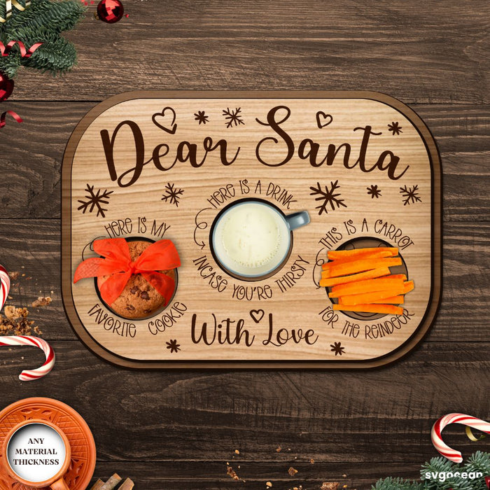 Christmas Santa Tray SVG Bundle - Svg Ocean