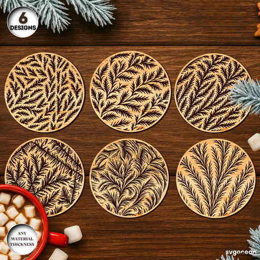 Frost Pattern Coffee Coasters SVG Bundle - Svg Ocean