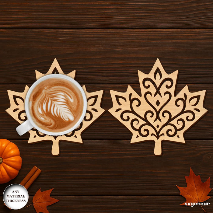 Autumn Leaves Coasters SVG Bundle - SvgOcean