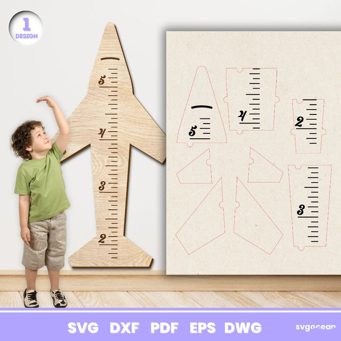 Animals Height Chart Rulers - Svg Ocean