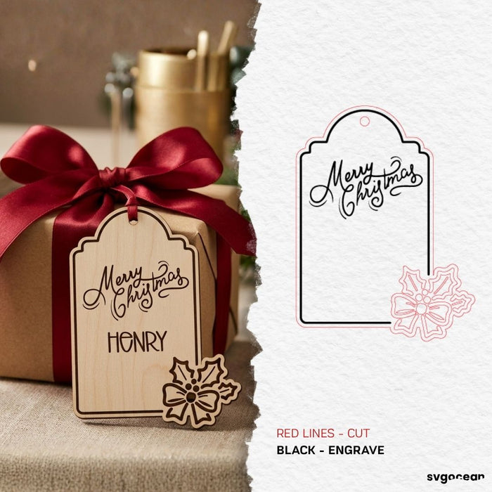 Christmas Gift Tag SVG Bundle - Svg Ocean