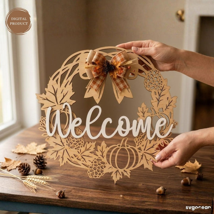 Welcome Fall Door Sign SVG Bundle - Svg Ocean
