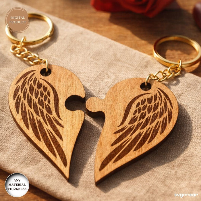 Puzzle Pieces Couple Keychains SVG Bundle - Svg Ocean