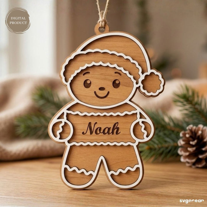 Personalized Gingerbread Ornament SVG Bundle - Svg Ocean