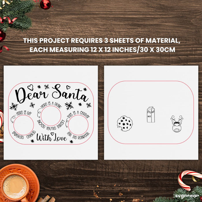 Christmas Santa Tray SVG Bundle - Svg Ocean