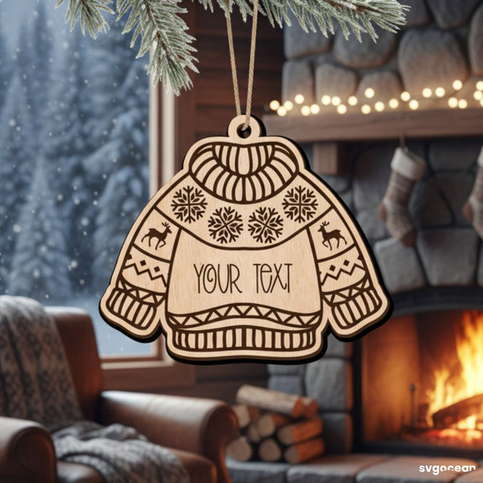 Christmas Sweater Ornaments SVG Bundle - Svg Ocean