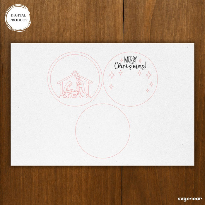 Nativity Scene Door Signs SVG Bundle - Svg Ocean