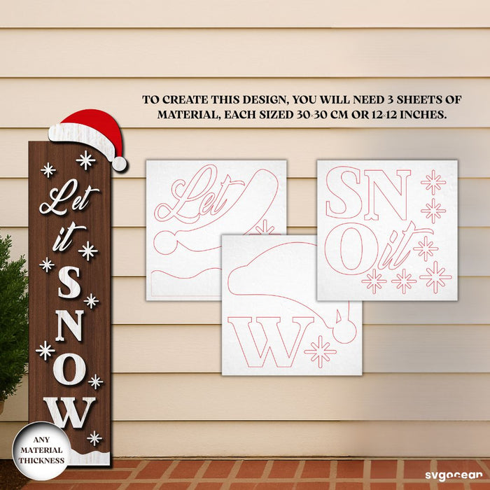 Christmas Porch Sign Laser Cut Bundle - Svg Ocean