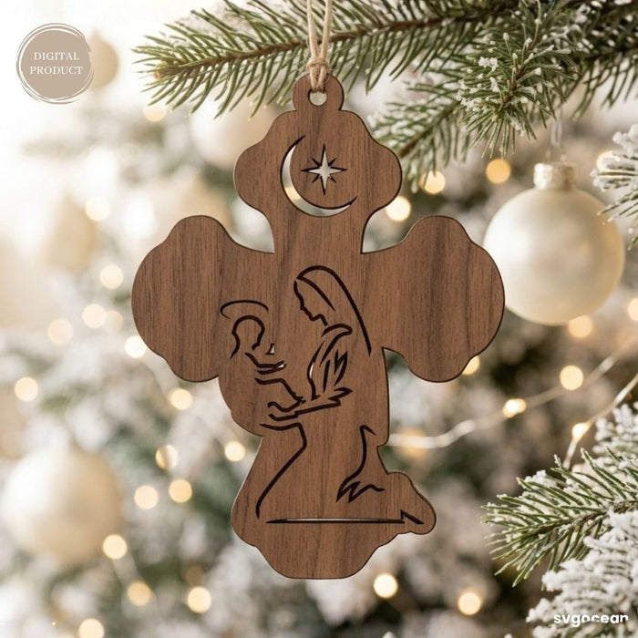 Nativity Cross Ornaments SVG Bundle - Svg Ocean