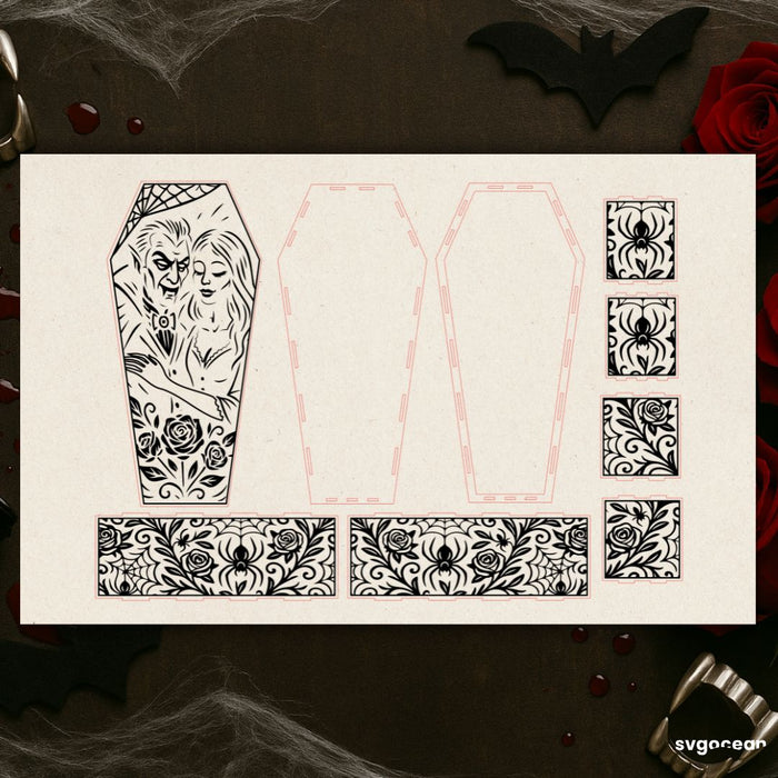 Vampire Coffin Candy Box Bundle - Svg Ocean