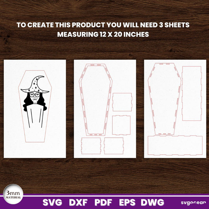 halloween-coffin-gift-boxes-laser-cut-svg-ocean-svgocean for Free Printable Coffin Template Printable Halloween Coffin Gift Boxes Laser Cut - Svg Ocean — svgocean for Free Printable Coffin Template Printable