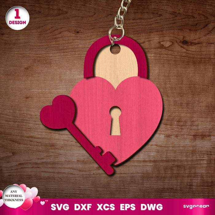 Valentine's Day Keychains Laser Cut - Svg Ocean