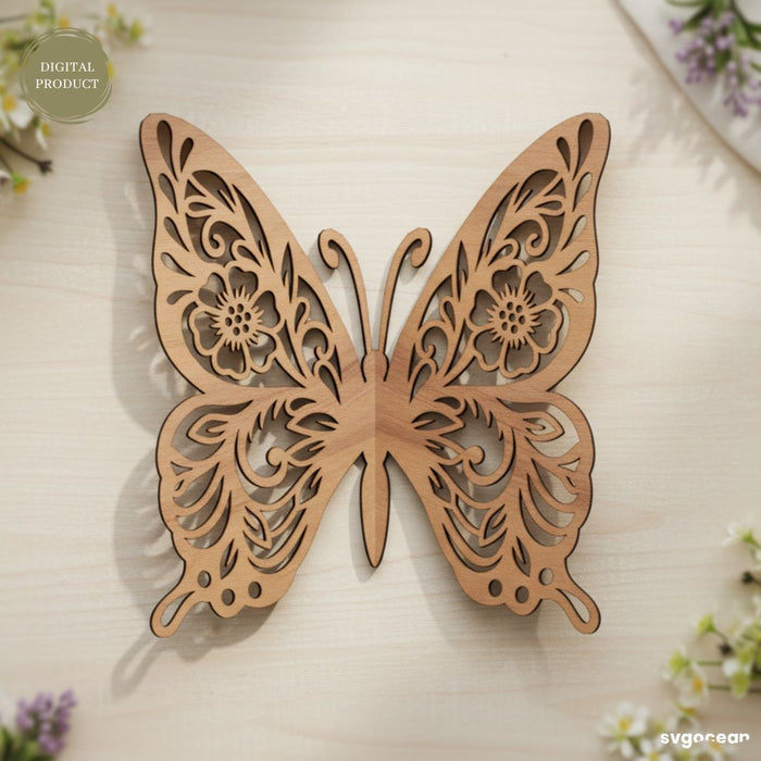 3D Floral Butterflies SVG Bundle - Svg Ocean