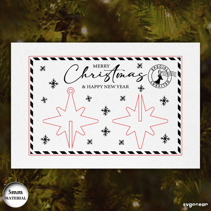 3D Christmas Cards Ornament SVG Bundle - Svg Ocean