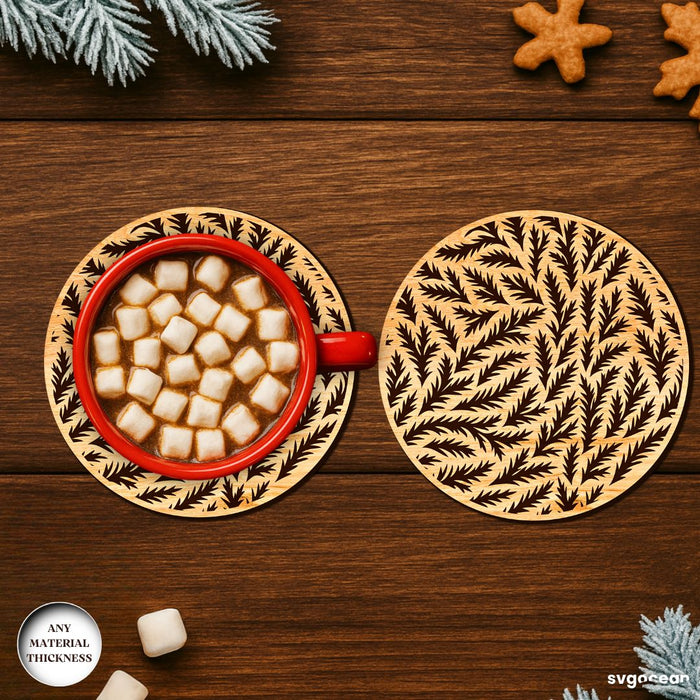 Frost Pattern Coffee Coasters SVG Bundle - Svg Ocean