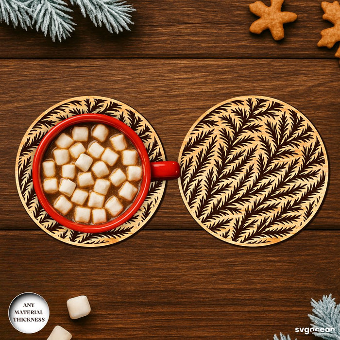 Frost Pattern Coffee Coasters SVG Bundle - Svg Ocean