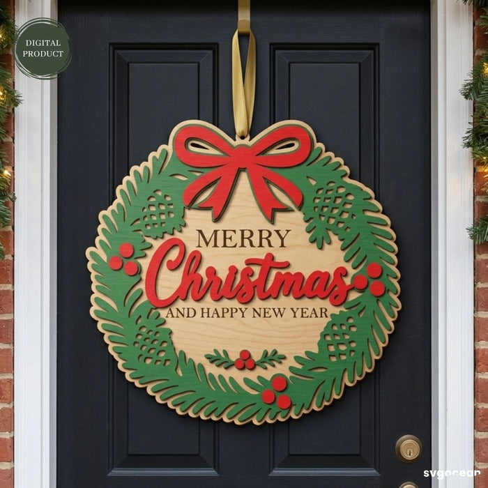 Christmas Door Sign Svg Bundle - Svg Ocean