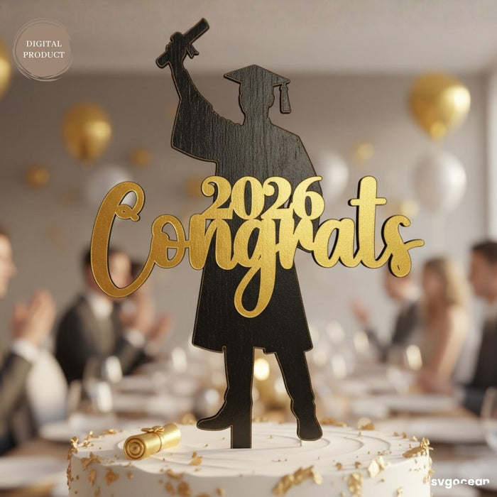 Graduation Cake Toppers SVG Bundle - Svg Ocean