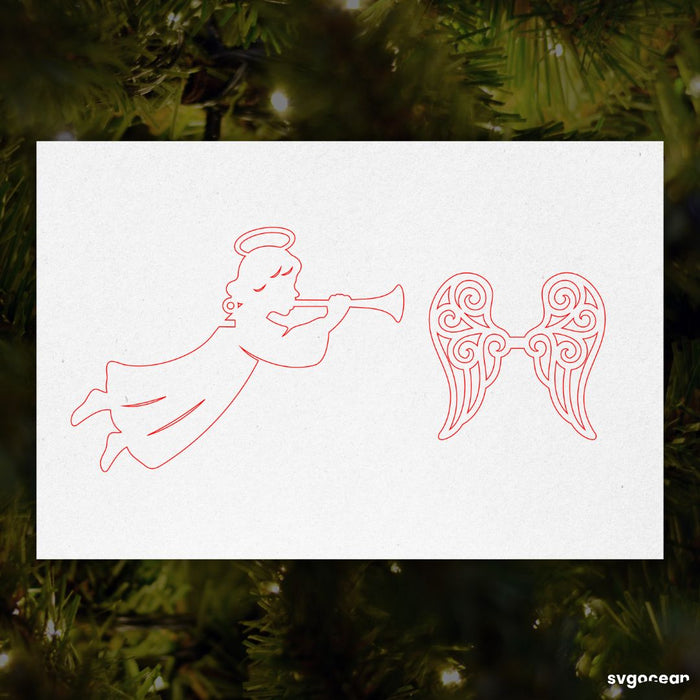 3D Christmas Angels Ornament Bundle - Svg Ocean